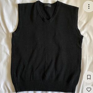 Black sweater vest